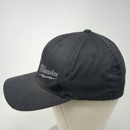Milwaukee Baseball Cap Black One Size Flexfit Gray Logo Stretch Fit Work Hat