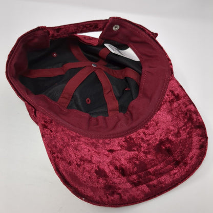 PINK Victoria's Secret Slideback Velvet Hat Red One Size Adjustable