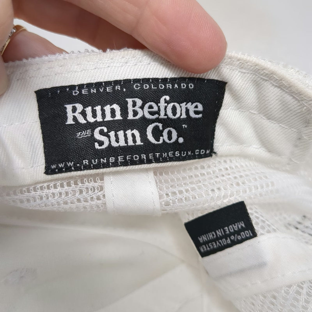 Run Before the Sun Co. Trucker Hat White One Size Hustle Is Real Mesh Snapback