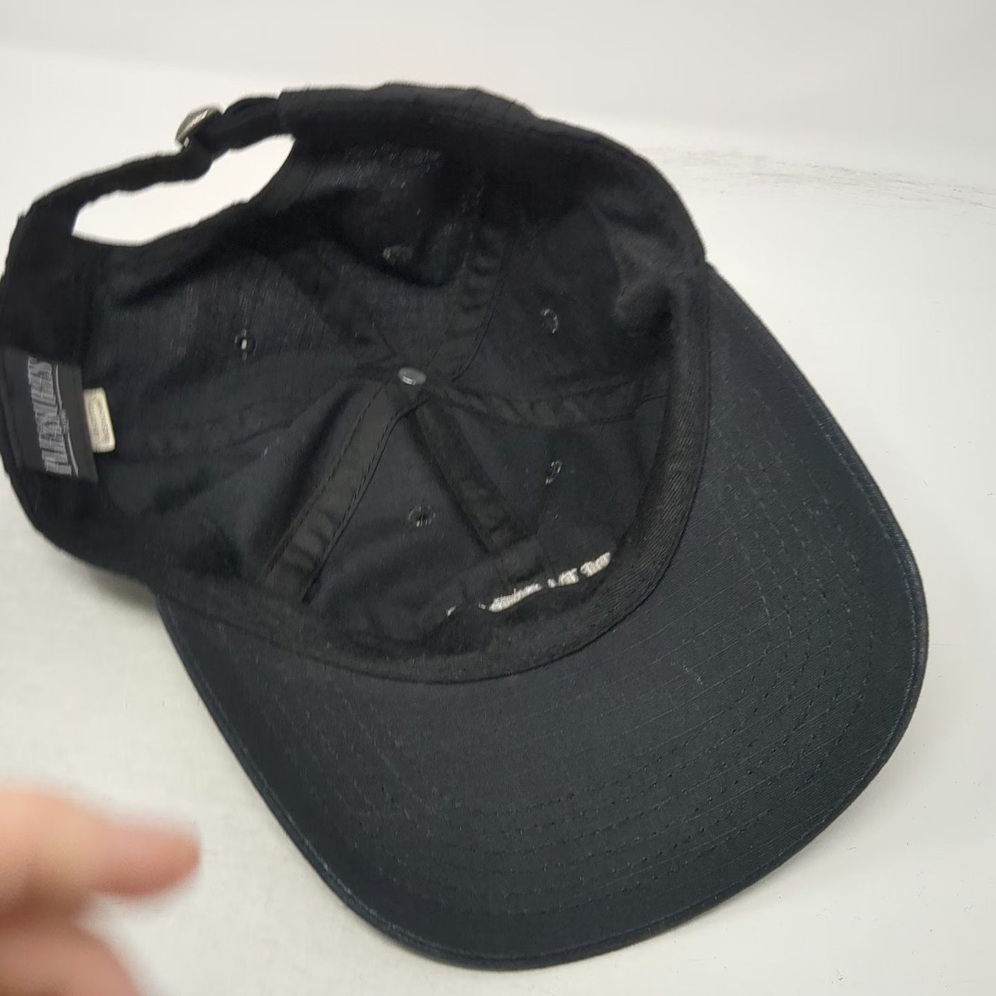 Pleasures Baseball Cap Black One Size Embroidered Logo Adjustable Strapback Hat