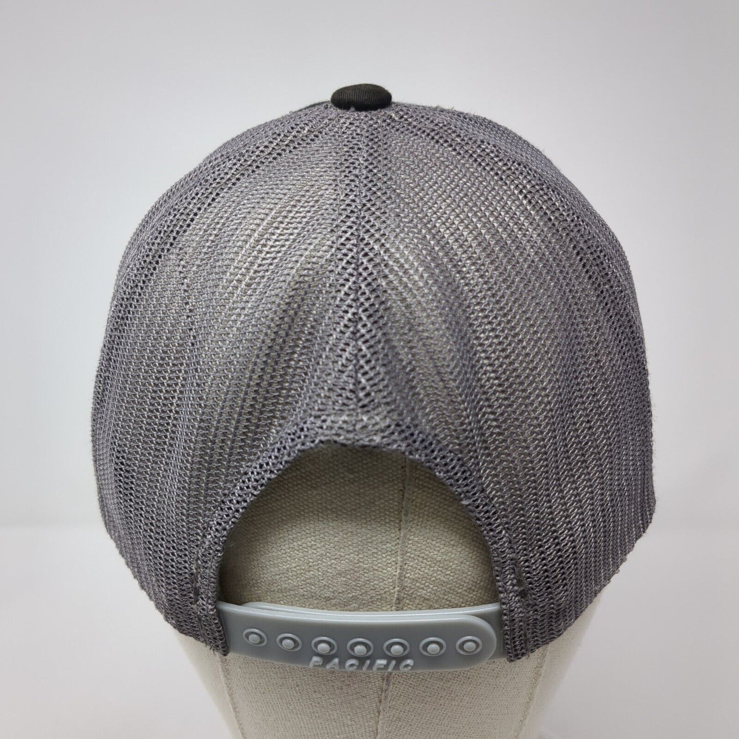 ESI Snapback Trucker Hat Black OS Adjustable Embroidered Mesh Pacific Headwear