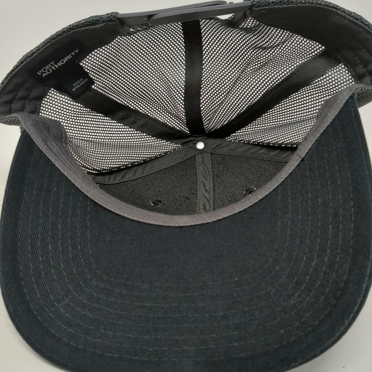 Port Authority Trucker Hat Black One Size PortaPros Embroidered Patch Snapback