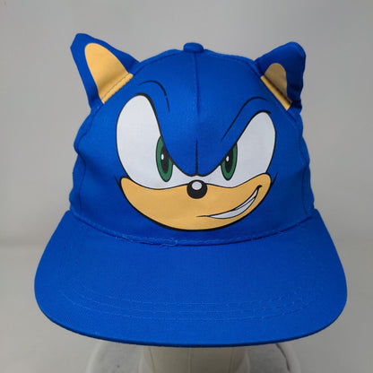 Sonic The Hedgehog Sega Snapback Hat Blue One Size Adjustable Vent Holes