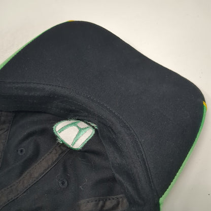 Baseball Cap Black Green Yellow One Size Honda Logo Flames Strapback Cotton hat