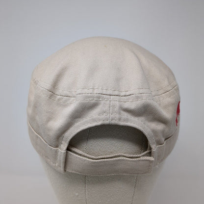 River Hair Don't Care Strapback Cadet Army Hat Tan One Size Embroidered
