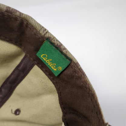 Cabela's 5 Panel Brown Advantage Camo Hat Vintage Made in USA Snapback Hunting