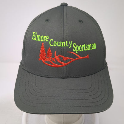 OTTO Trucker Hat Green One Size Perforated Snapback Elmore County Sportsmen