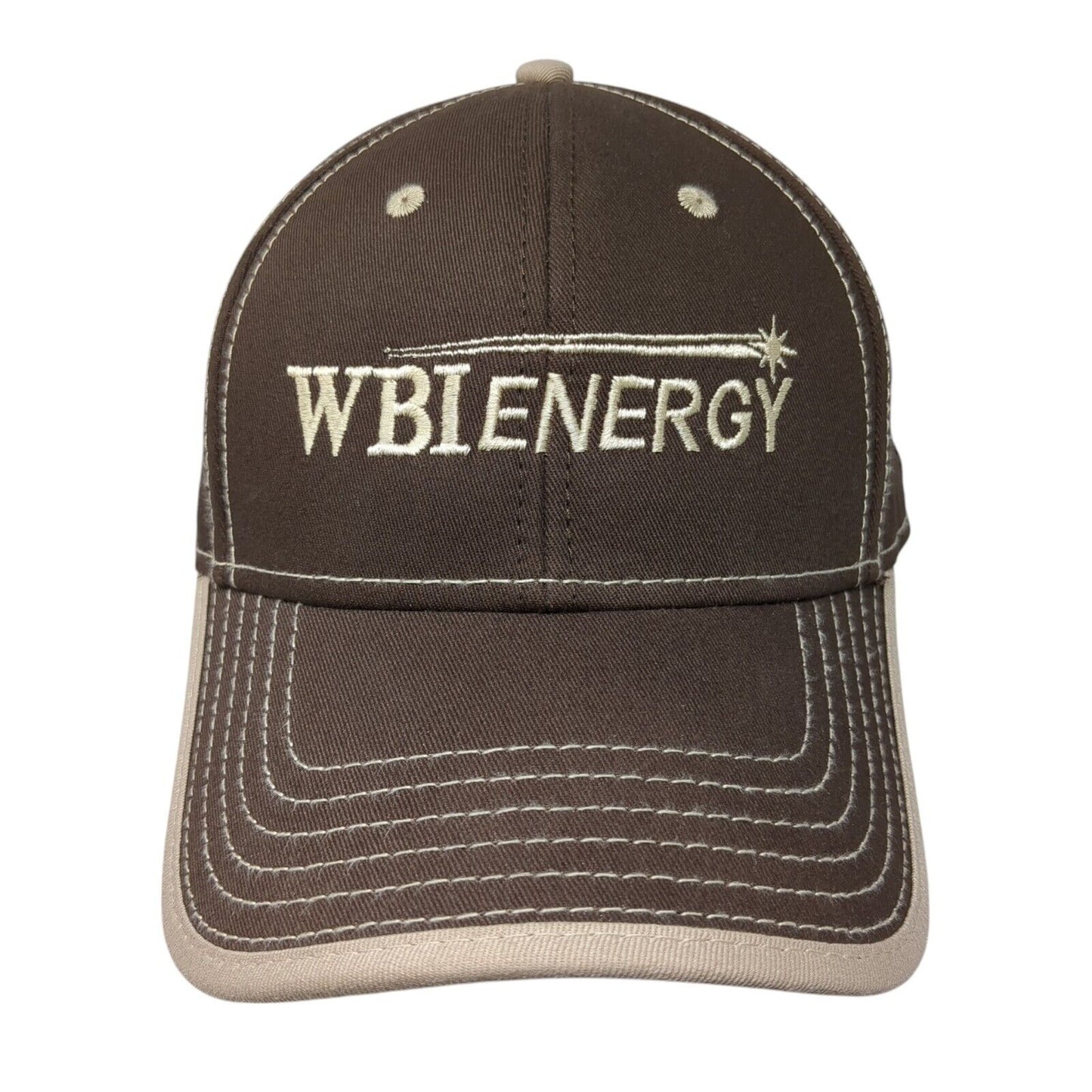 WBI Energy Strapback Hat Brown OSFM Adjustable Embroidered 6 Panel