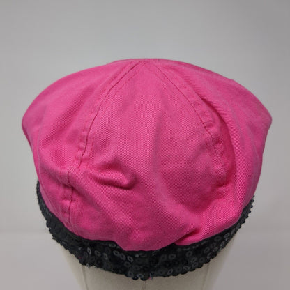 Hello Kitty by Sanrio Fitted Hat Pink One Size Embroidered Bow Sequin