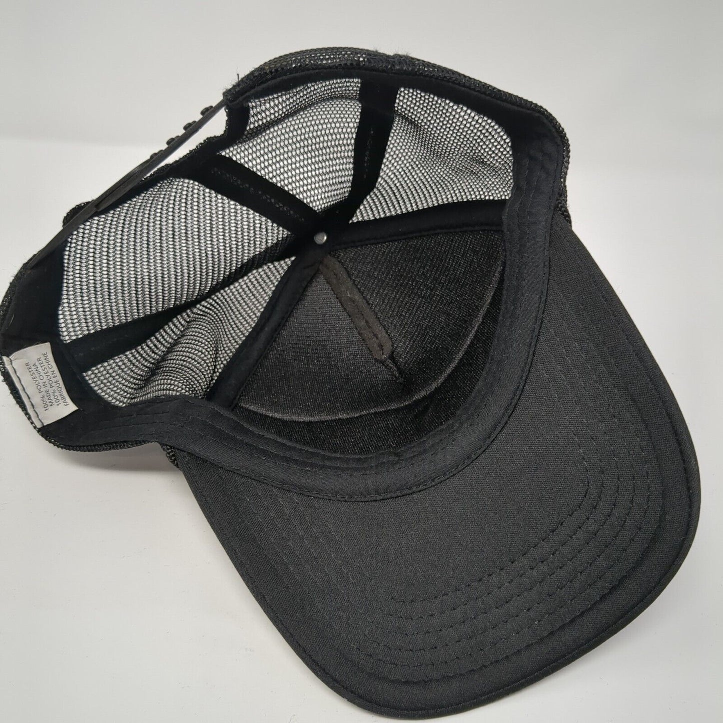 Joyride Cycles Snapback Rope Trucker Hat Black One Size Mesh Back