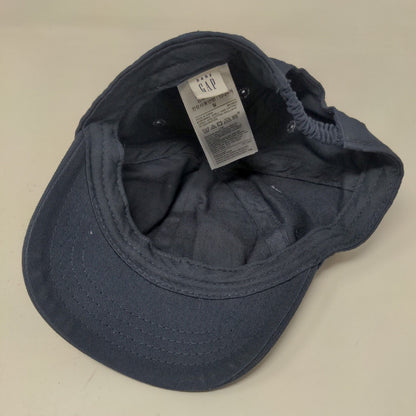 Baby GAP Stretchy Hat Blue Size XS-S 46-48CM Patch Logo Cotton