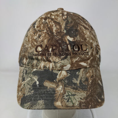Capitol Hardware Building Products Strapback Hat Camo One Size 6 Panel