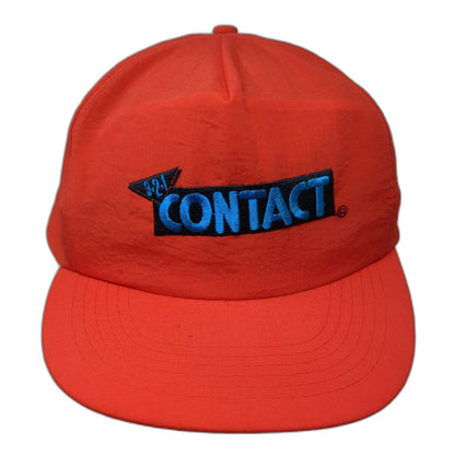 3-2-1 Contact 5 Panel Red Hat Nylon Snapback TV Show Embroidered Logo Vintage