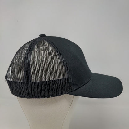 Outdoor Cap Men's Snapback Mesh Back Hat Black Adjustable Embroidered Logo