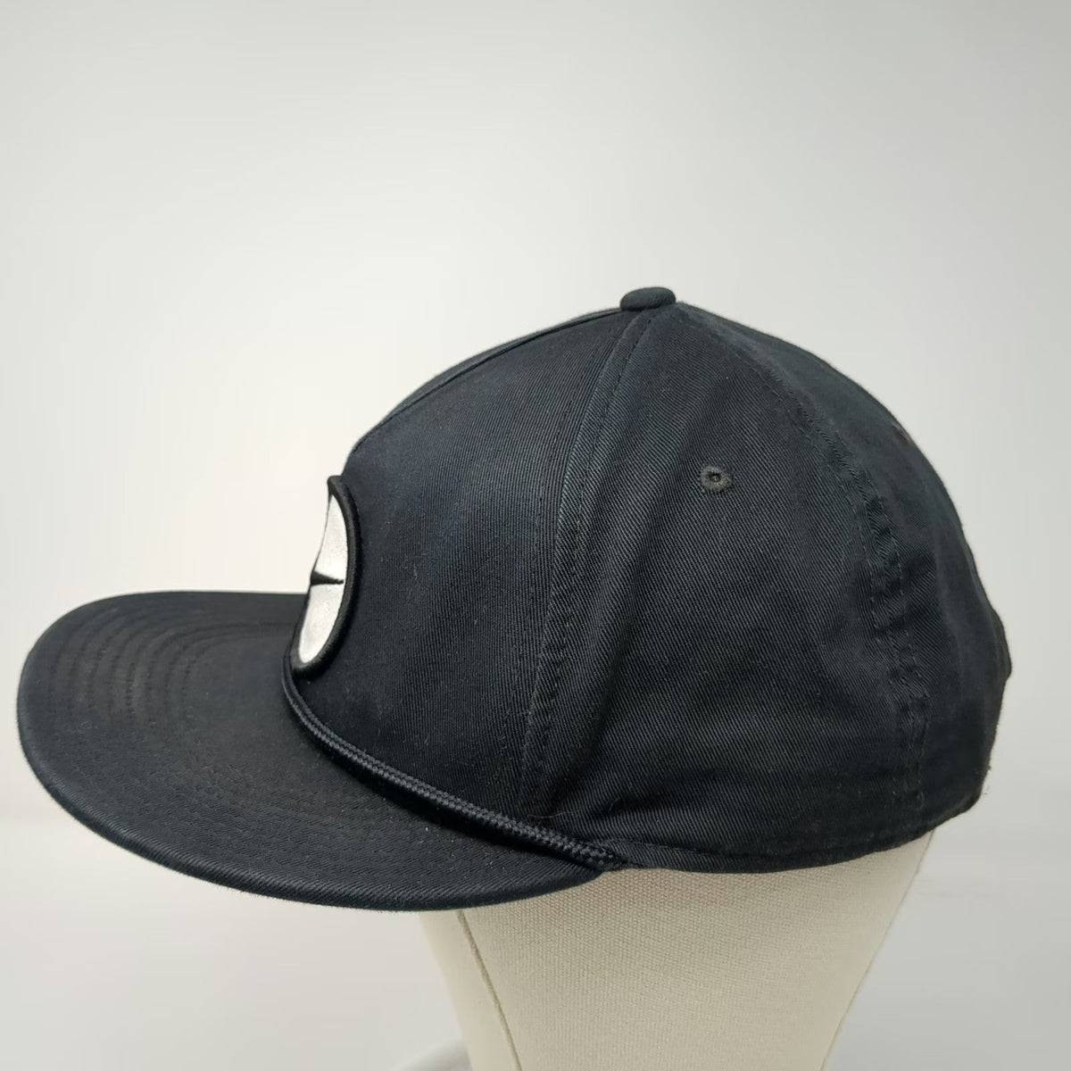 Nike 5 Panel Black Hat One Size Rope Golf Snapback Green Underbrim Patch Swoosh