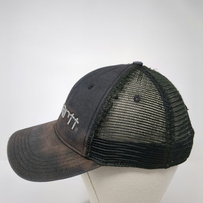 Carhartt Trucker Hat Black One Size Snapback Mesh Embroidered Logo Workwear