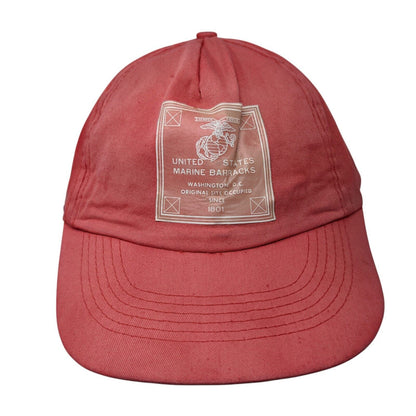 United States Marine Barracks Washington DC Snapback Hat Red One Size Universal