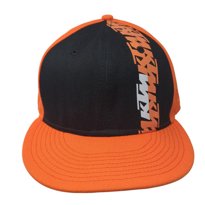 KTM Snapback Hat Orange One Size Adjustable Colorblock New Era 6 Panel