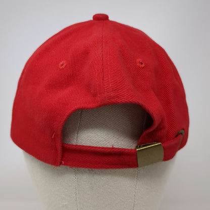 Red Baseball Cap One Size REC Fabricators Inc Embroidered Logo Slideback Hat