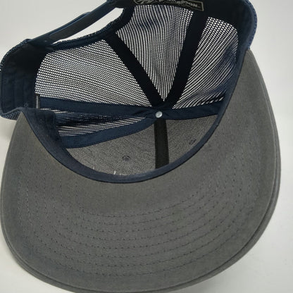 Richardson Trucker Hat Gray Blue One Size Mesh Snapback Hawk Supply Hydraulics