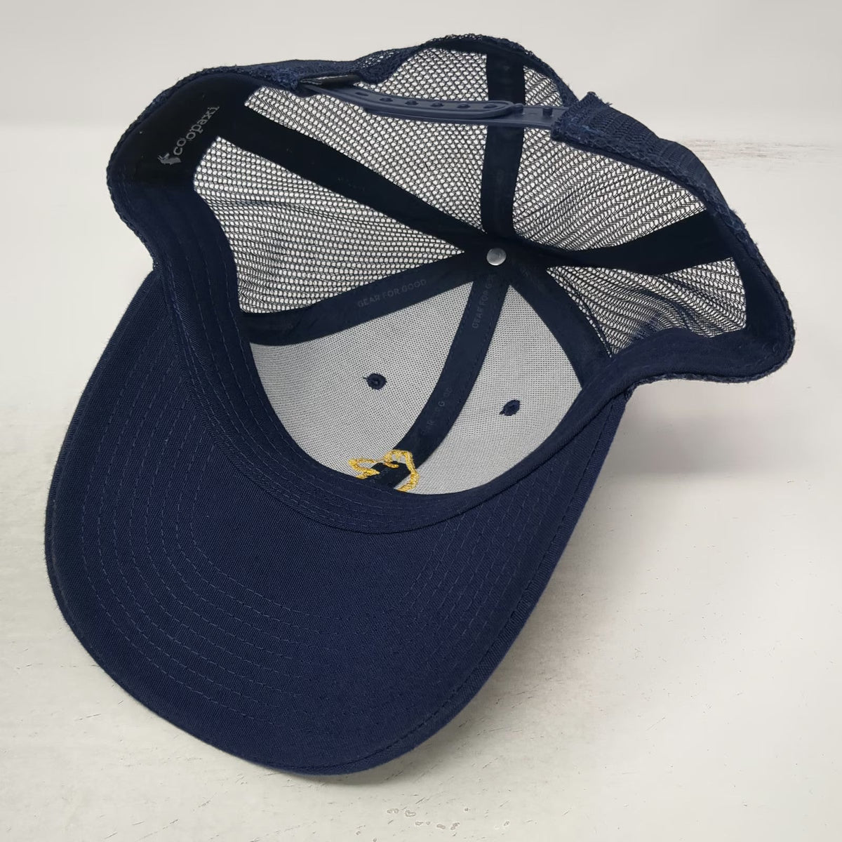 Cotopaxi Trucker Hat Blue One Size Llama Embroidered Logo Mesh Back Snapback