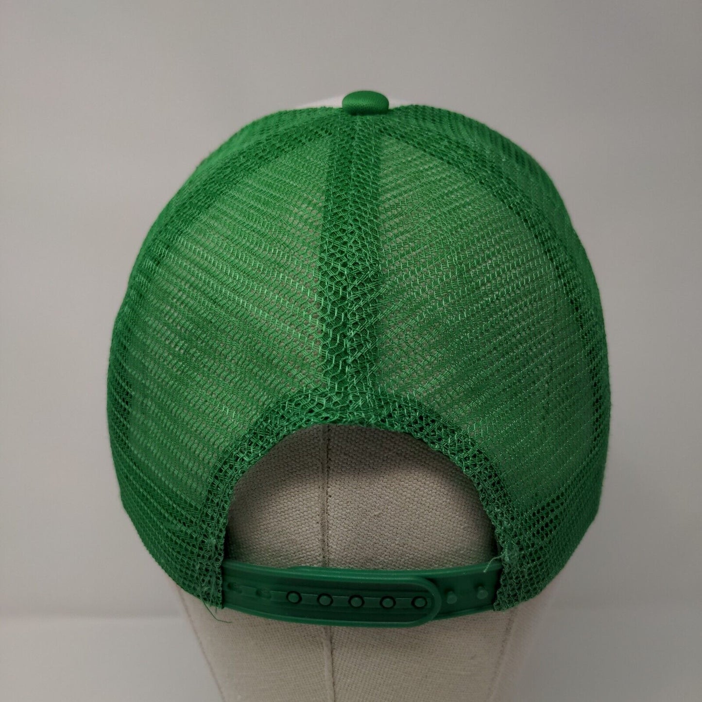 Happy Smile Lucky Snapback Trucker Hat Green OSFM Mesh Back David and Young