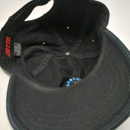 Otto Baseball Cap Black One Size Distressed Jackson Studios Cotton Strapback Hat