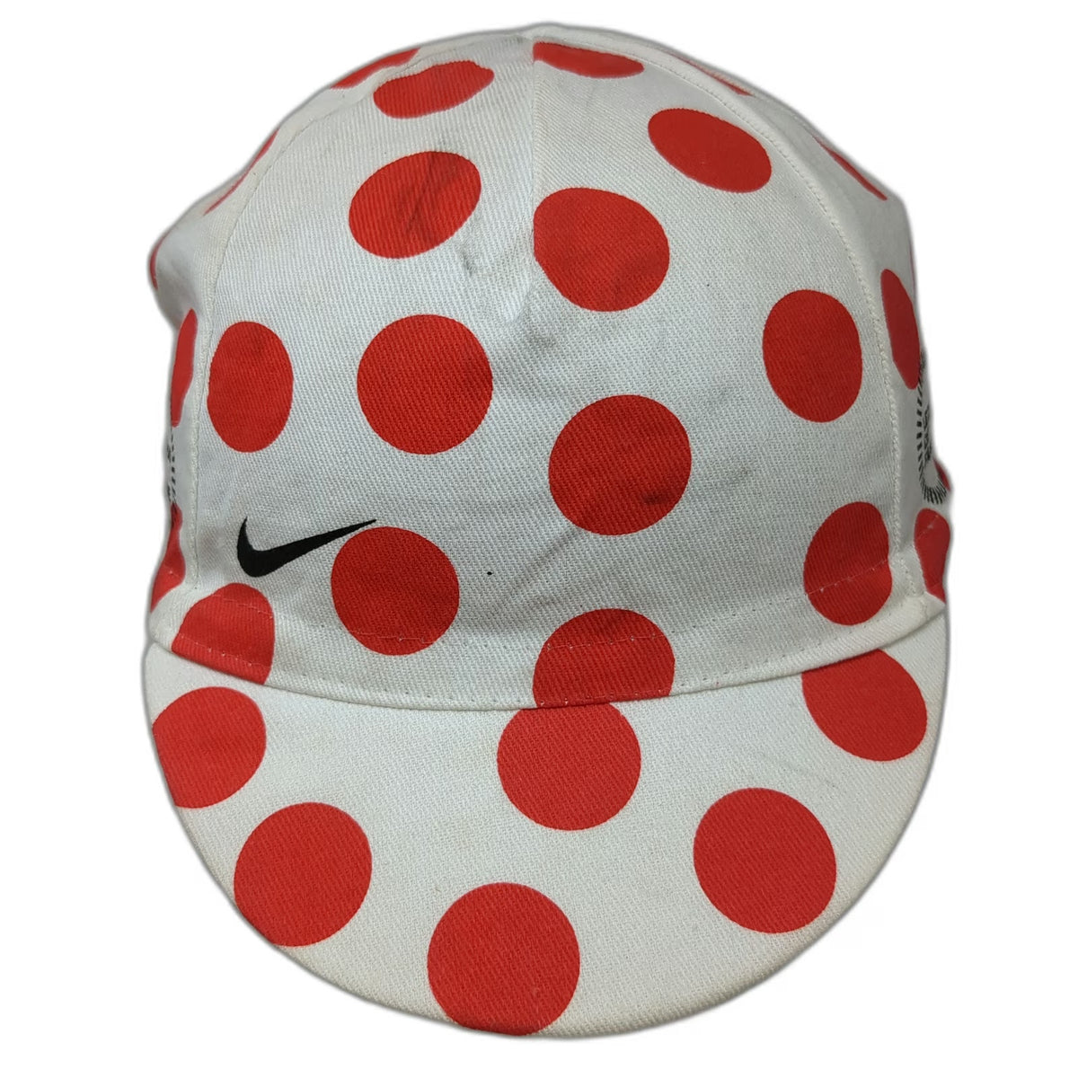 Nike Baseball Cap White Red Polka Dot Tour De France One Size Hat Elastic Back