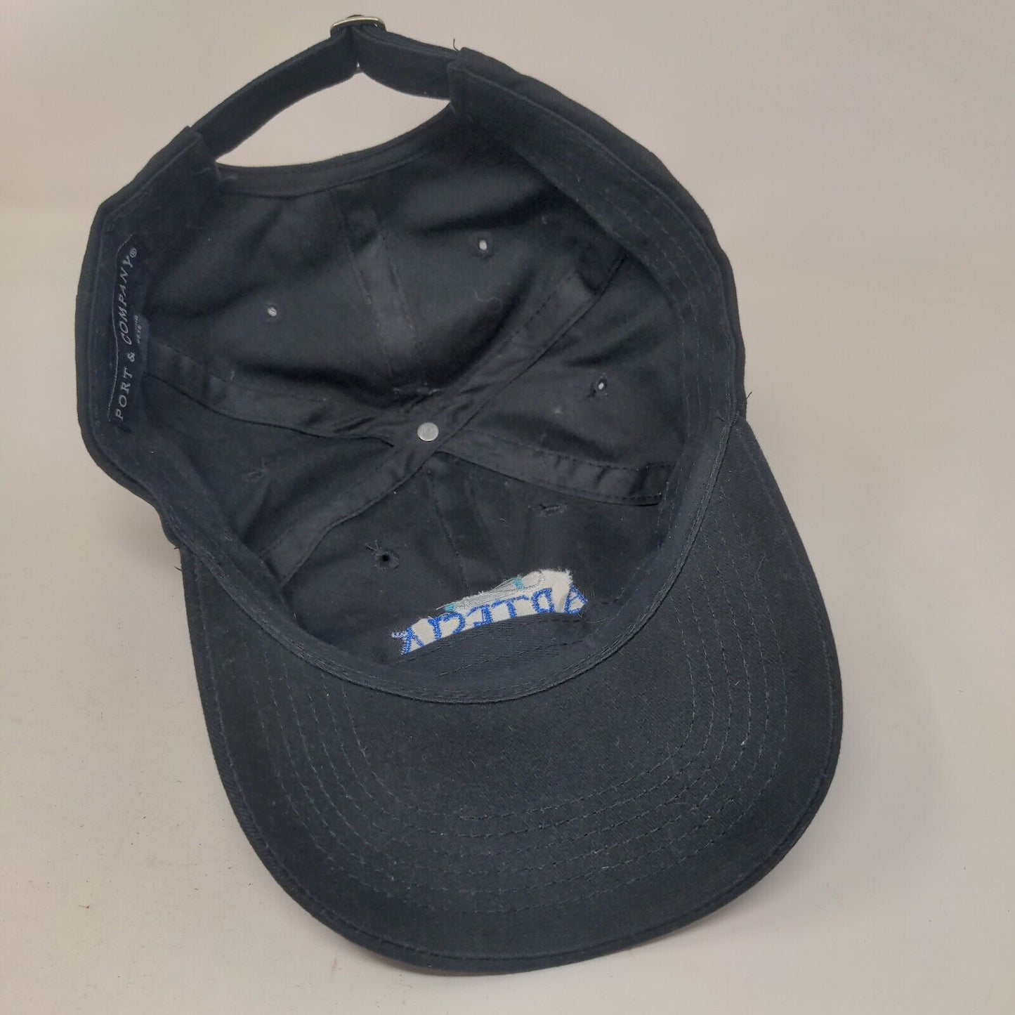 Artesia Naples Slideback Hat Black OS Adjustable Embroidered Port & Company