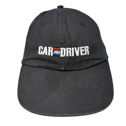 Car and Driver Strapback Hat Black One Size Adjustable Embroidered 6 Panel