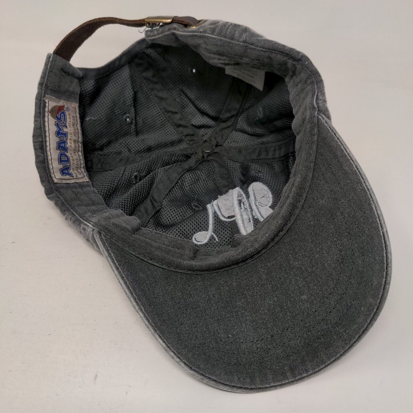 JPC Slideback Hat Gray One Size Adjustable Embroidered 6 Panel Adams