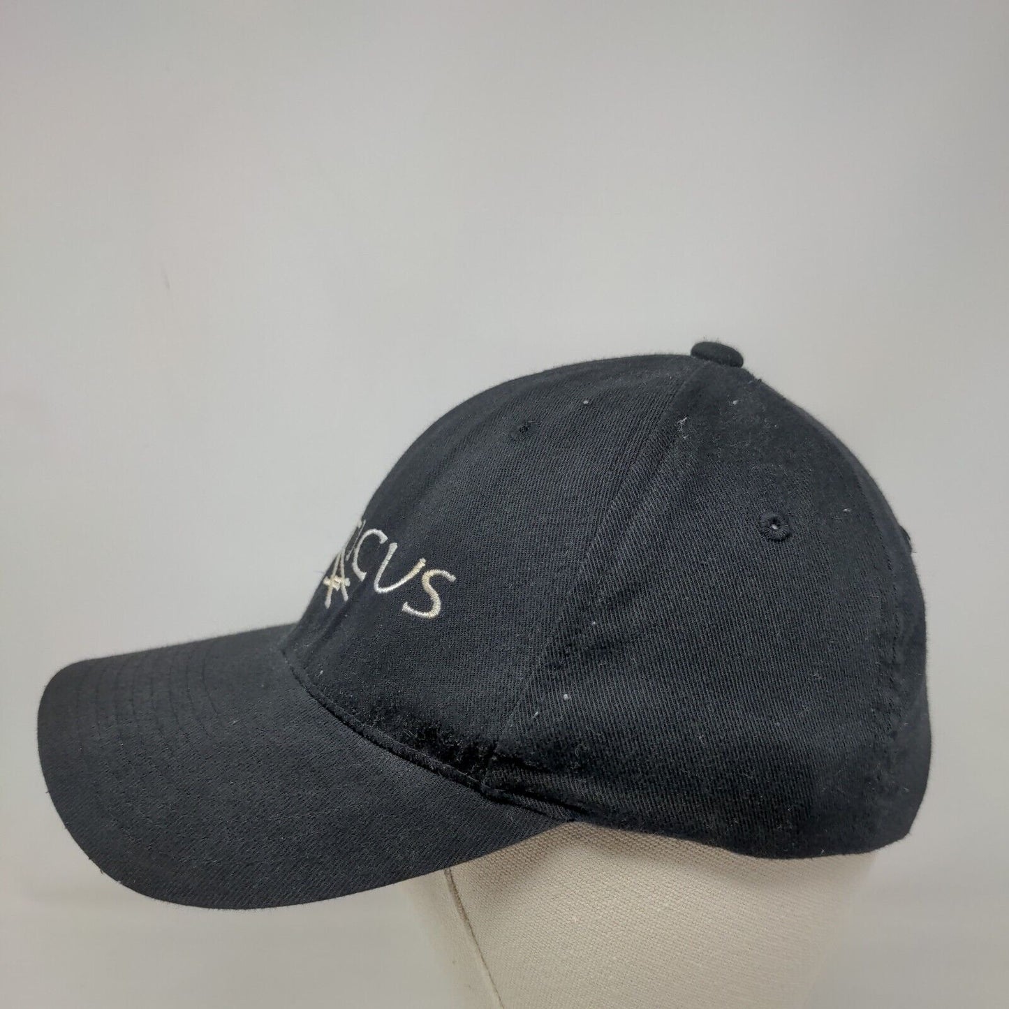 Atticus Fitted Hat Black Small-Medium Embroidered Flexfit Yupoong