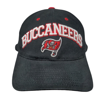 Tampa Bay Buccaneers Strapback Hat Black Embroidered Flag Logo NFL