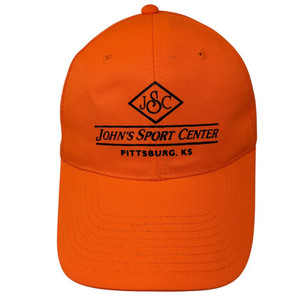 John's Sport Center Snapback Hat Orange One Size Adjustable Outdoor Cap