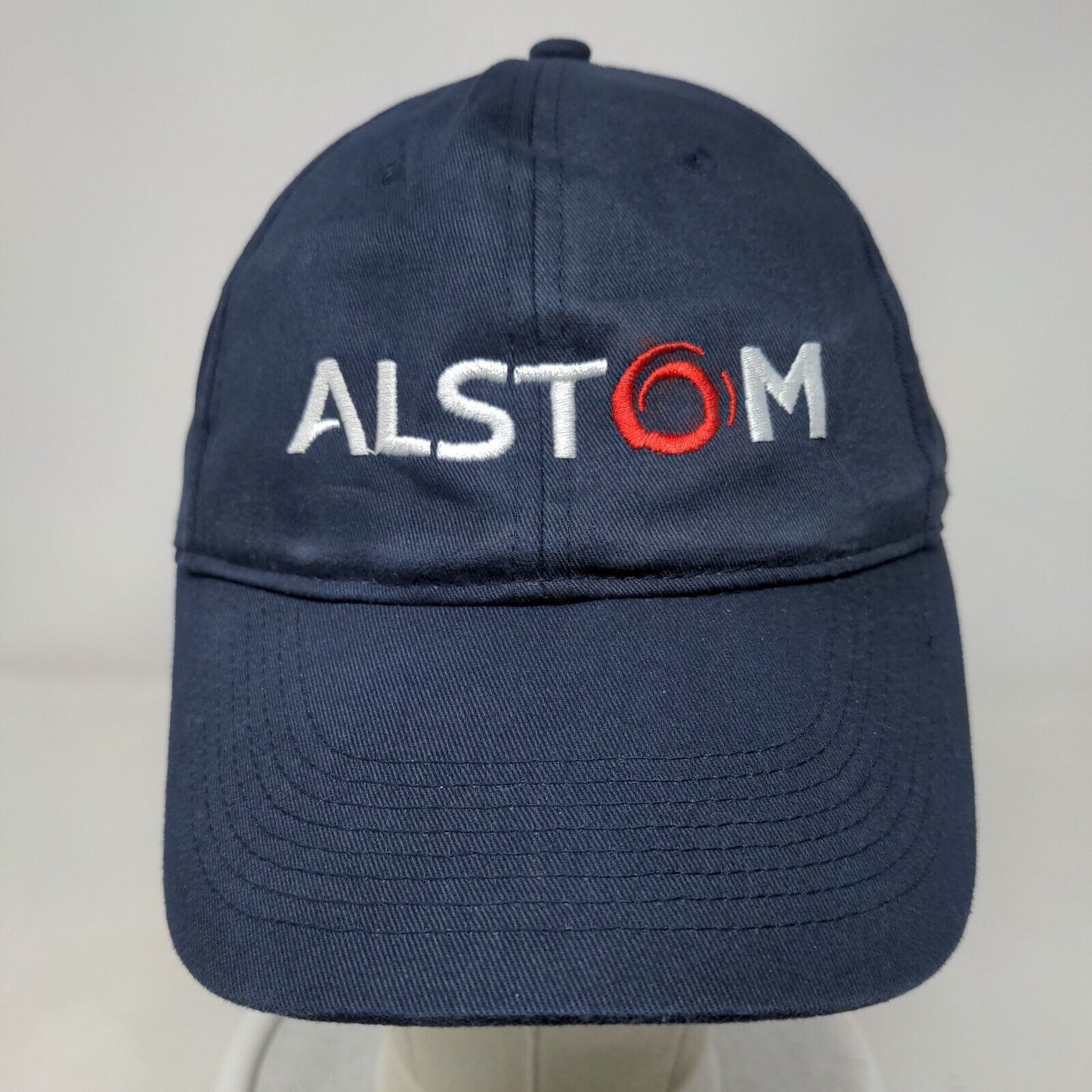 Alstom Strapback Hat Blue One Size Adjustable Embroidered Solid Falcon