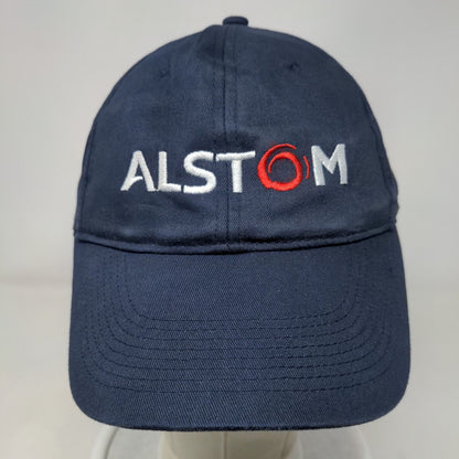 Alstom Strapback Hat Blue One Size Adjustable Embroidered Solid Falcon