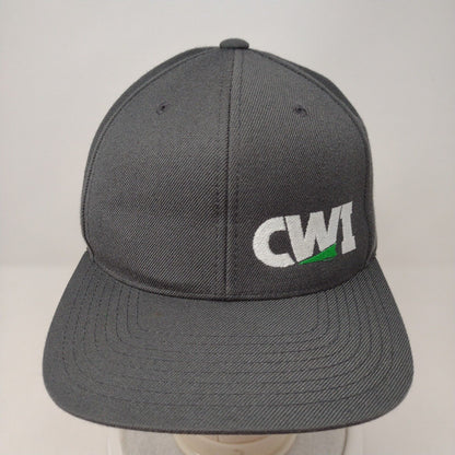 CWI Snapback Hat Gray OSFA Embroidered Adjustable The Classics Yupoong