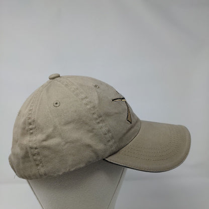 Crossed Rifles Strapback Hat Tan One Size First In War First In Peace