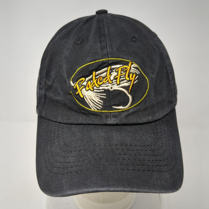 Faded Fly Slideback Hat Black One Size Adjustable Solid Buck's Bags