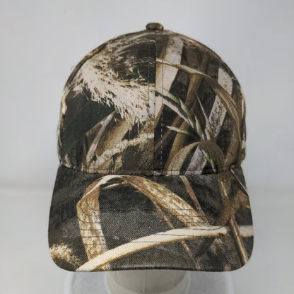 Signatures Strapback Hat Camouflage OSFM Adjustable Vented Holes 6 Panel