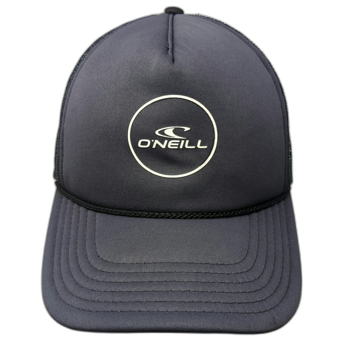 O'Neill Trucker Hat Gray One Size Snapback Mesh Rope Circle Logo Surf Sun Hat
