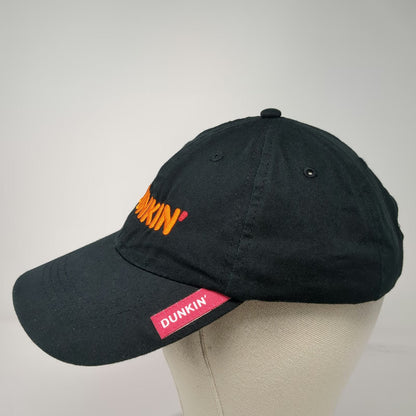 Dunkin' Baseball Cap Black One Size Strapback Embroidered Coffee Logo Adjustable