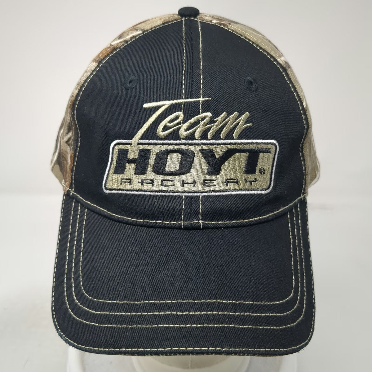 Team Hoyt Archery Baseball Cap Black Camo One Size Strapback Hunting Bow Hat