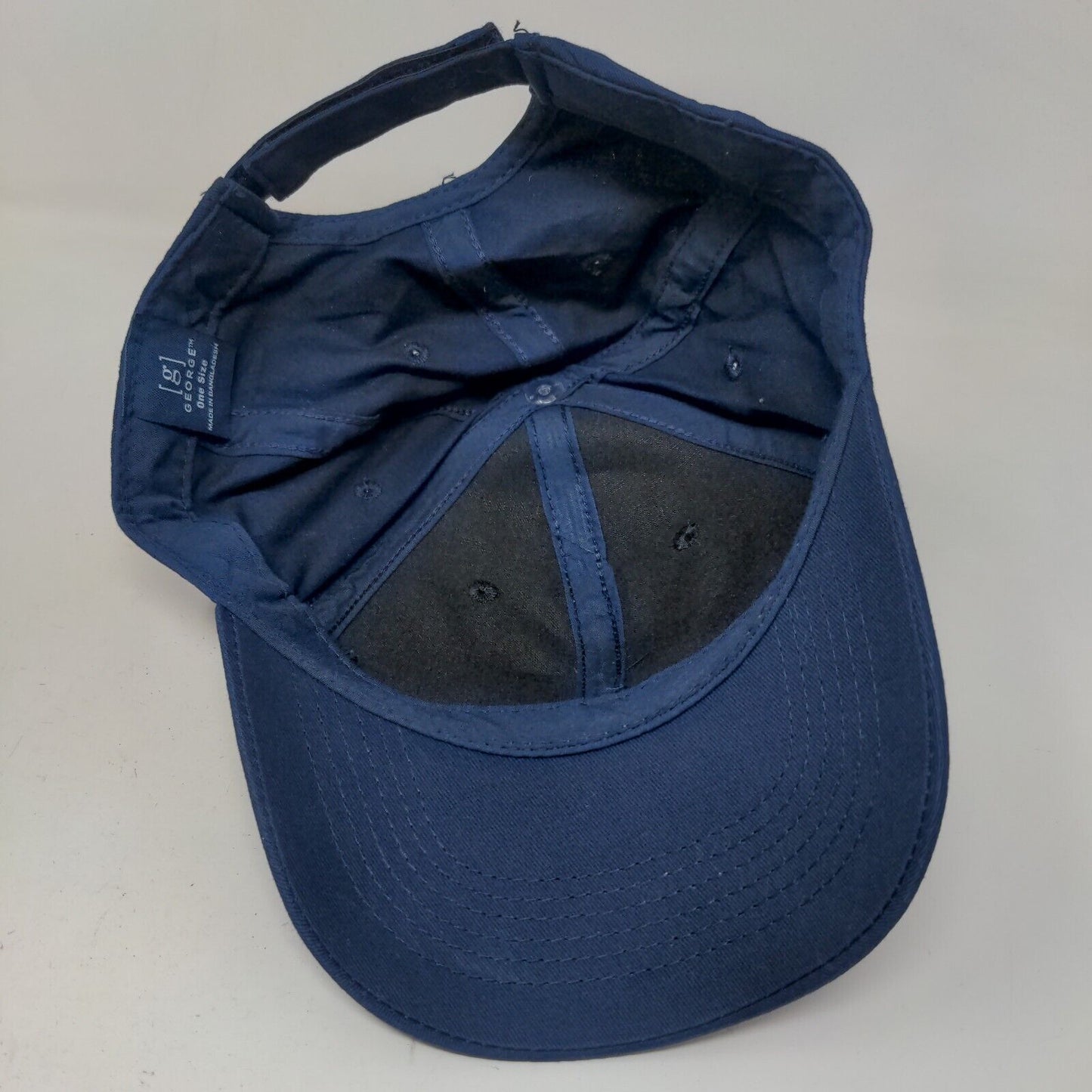 George Men's Strapback Hat Blue Blank Size One Size Vent Holes