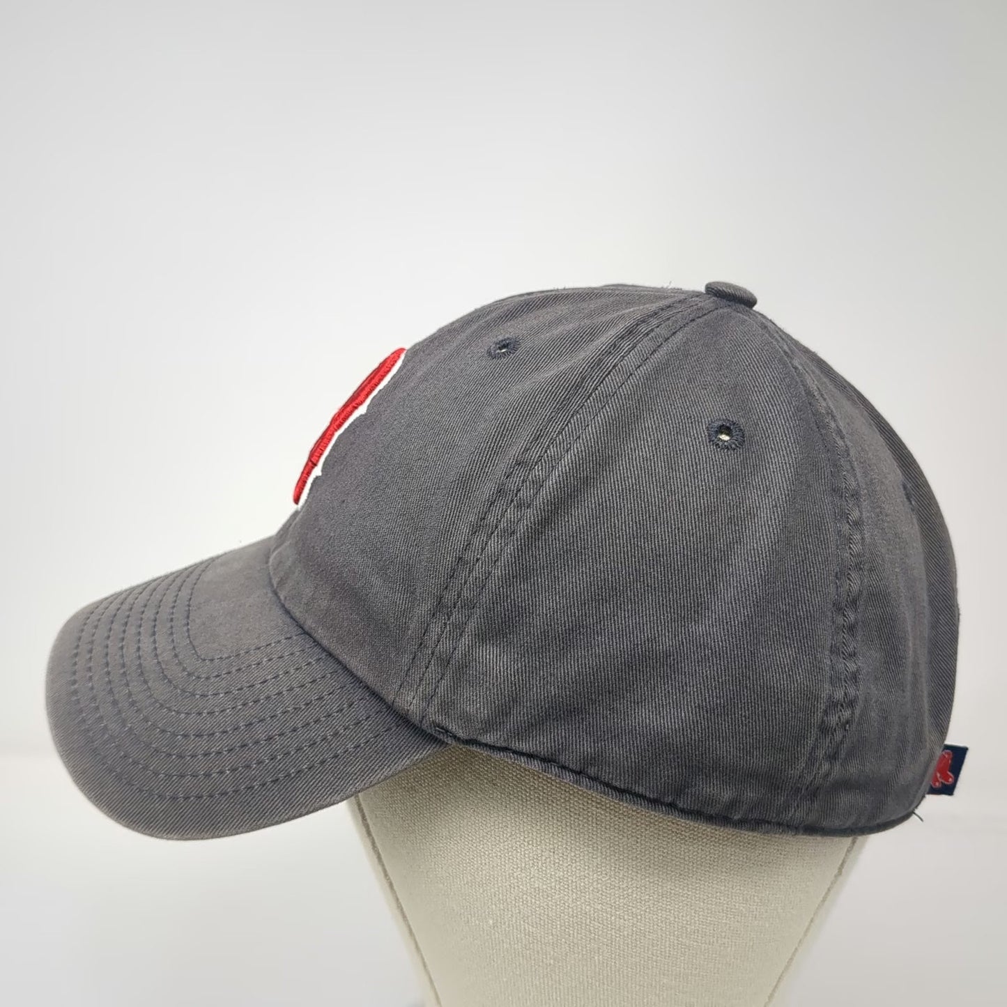 Boston Red Sox MLB 47 Brand Gray Baseball Cap One Size Red White Slideback Hat