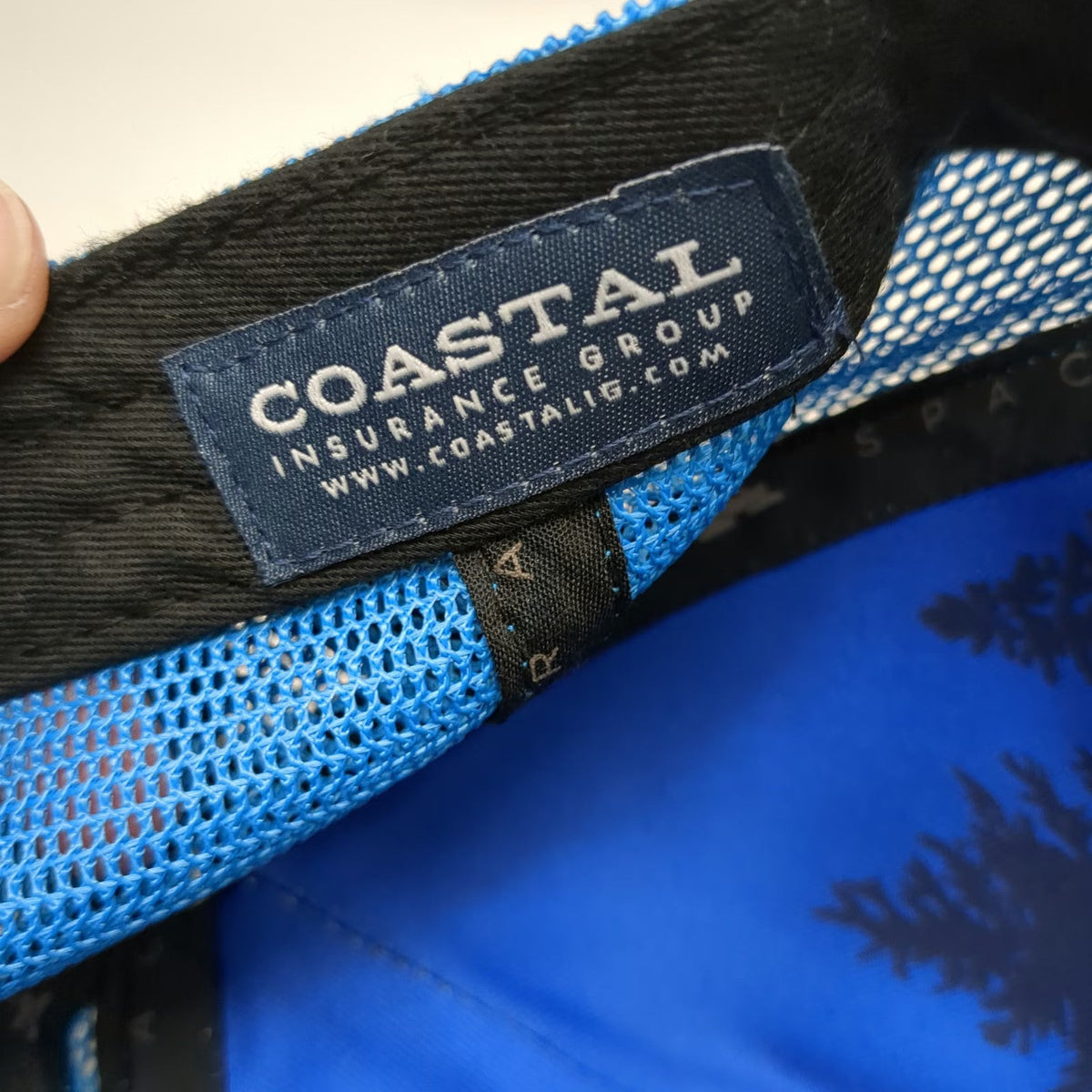 Spacecraft Trucker Hat Blue One Size Coastal Patch Mesh Snapback Mountain Wave