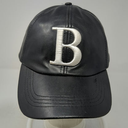 Black Baseball Cap One Size Boston Letter B Embroidered Strapback Hat Souvenir
