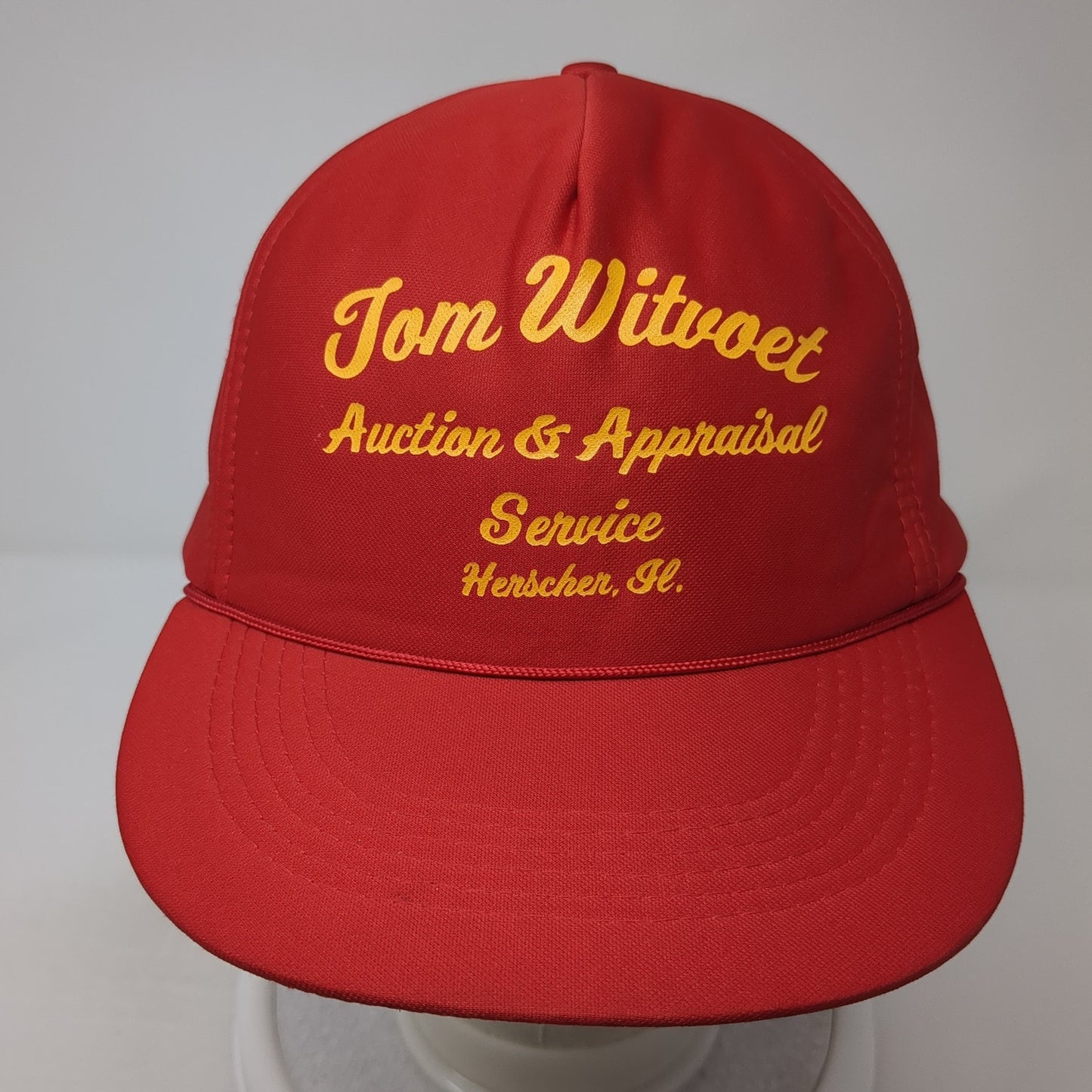 Tom Witvoet Auction & Appraisal Snapback Hat Red One Size Adjustable