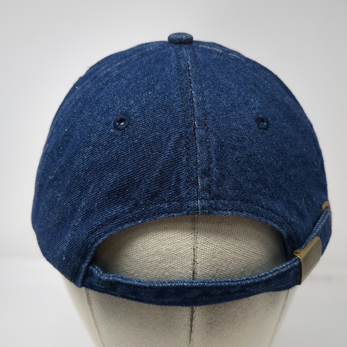 Zyia Active Baseball Cap Blue One Size Denim Slideback Cotton Tonal Logo Hat