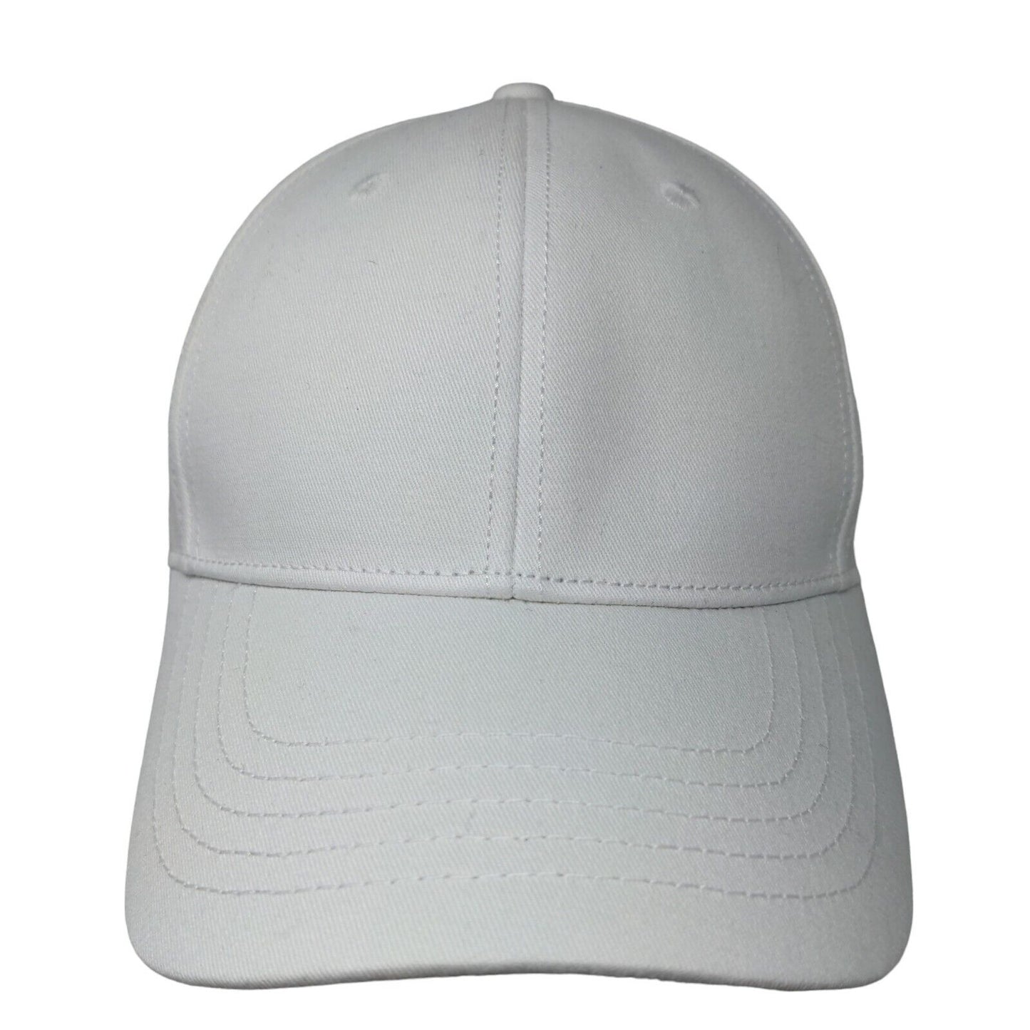 Unbranded Men's Slideback Hat White Adjustable Blank 100% Cotton